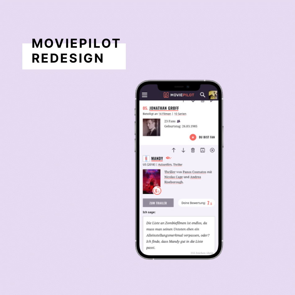 Moviepilot Redesign